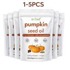 Pumpkin 1-5X Seed Oil with Saw Palmetto 300 Softgels – 3000 mg Herbal Supplement