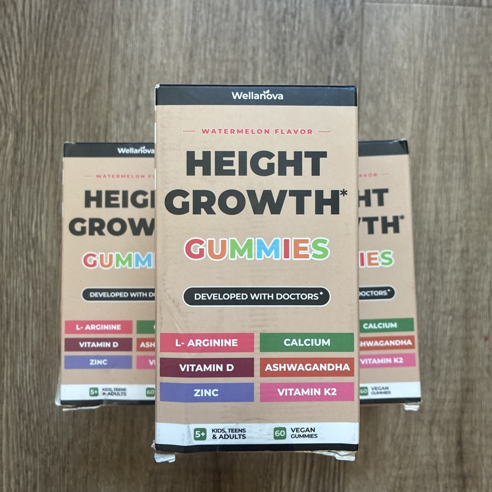 Height Growth Gummies | Vitamin Gummies with Calcium, Magnesium Glycinate 9/2027