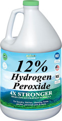 12% Hydrogen Peroxide, Food Grade H2O2 and Purified Water Only, NSF Listed, 1 Ga