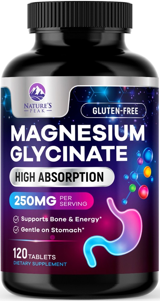 Magnesium Pills Extra Strength Chelated for Ultra Absorption Magnesium Glycinate