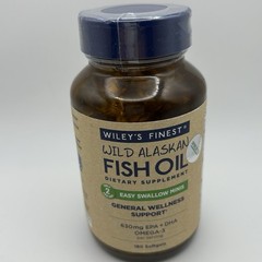 Wiley’s Finest Wild Alaskan Fish Oil Easy Swallow Minis 180 Softgels