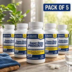 5 Pack Men’s Health SUPER BETA PROSTATE Support Supplement – Caplets 120 ct