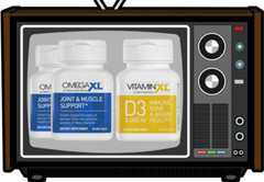 As Seen On TV OmegaXL includes TWO bottles of OmegaXL and ONE VitaminXL D3