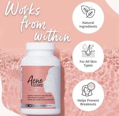 Acne Cleanse Skin Care Dietary Supplement 90 Capsules for Clear Skin