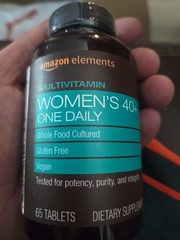 Amazon Elements Women’s 40+ One Daily Multivitamin Vegan 65 Count New Exp 08/26