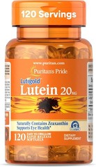 Puritan’s Pride Lutein 20 mg with Zeaxanthin – 120 Softgels Exp 09/26