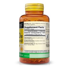 Mason Natural Vitamin D3 50 mcg 2000 IU Strengthens Bones & Muscles 120 softgels