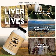 Ancestral Nutrition Supplemental Supplements Grass Fed 180 Capsules Beef Liver