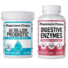 Physician’s CHOICE Probiotics 60 Billion | with Digestive Enzymes for Gut Health