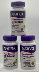 Lot of 3 Natrol Fast Dissolve Melatonin 1mg Sleep Support 90 Tablets EXP 12/26