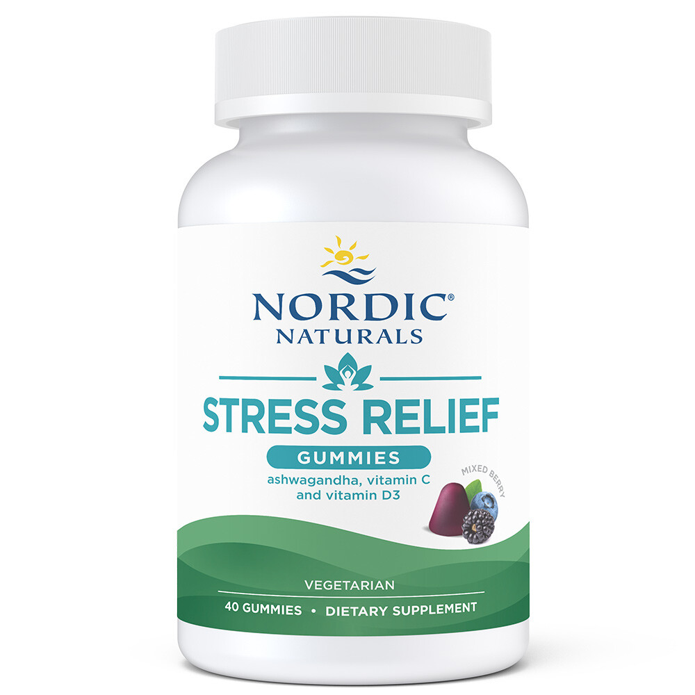 Nordic Naturals Stress Relief Gummies, Mixed Berry – 40 Gummies