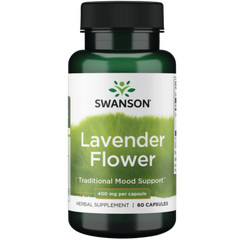 Swanson Full Spectrum Lavender Flower 400 mg 60 Capsules