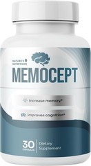 Memocept Brain Health Support B1 B6 B12 Nature’s NutriWave 1 Month Supply