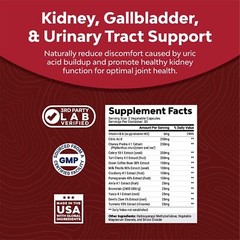 Uric Acid Formula-Tart Cherry, Milk Thistle,Cranberry-Kidney Cleanse,Gout Relief