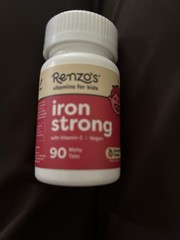 Dissolvable Vegan Iron Supplement for Kids with Vitamin C, Sugar Free