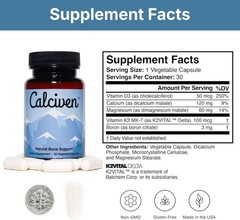 2 Calciven Natural Bone Support Supplement –Bone Density, Non-GMO, Gluten-Free