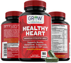 Heart Health & Blood Pressure Supplement 90 Caps Snap Coq10/Hawthorn/Pomegranate