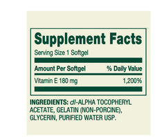 3 PACK Vitamin E Heart Health Dietary Supplement Softgels, 180 mg (400 IU)