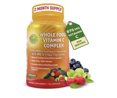 Whole Food Vitamin C Complex – 1450mg Organic Berries – 675 mg Vitamin C per …