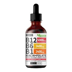Nusava Vitamin B complex – B 12, B 6 & B 1 + Niacin & Folate 1/2/3 Bottles