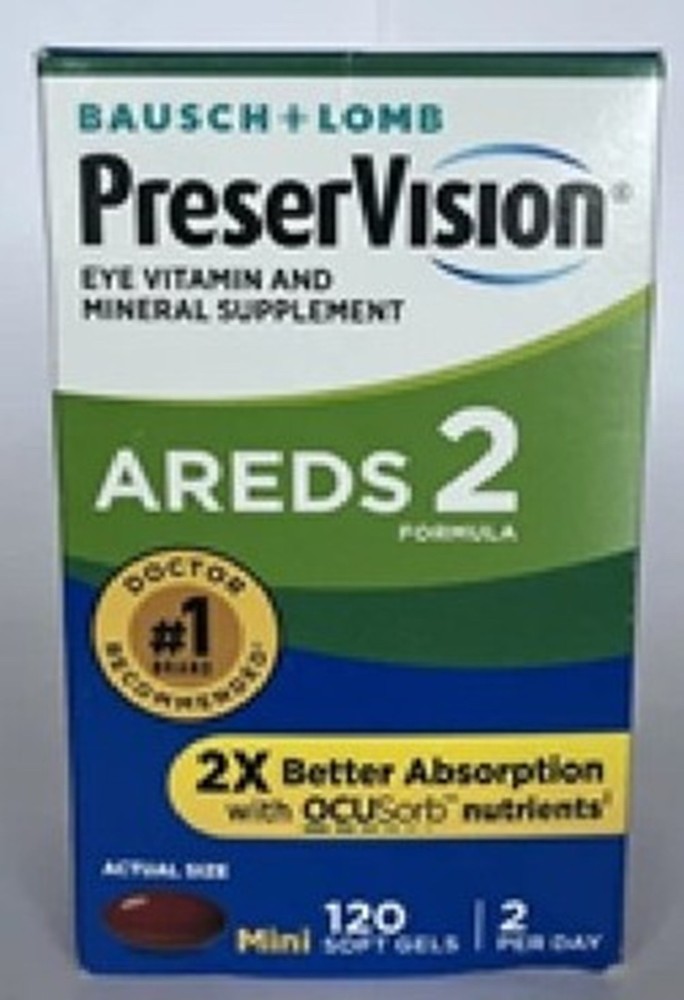 PreserVision AREDS 2 Eye Vitamin & Mineral Supplement Lutein Zeaxanthin 120 Caps