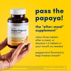 American Health Products Super Papaya Enzyme Plus 360 Tablets