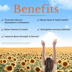 NEW Vitamin D3 K2 Supplement,Vitamin D3 10000 IU Vitamin K2 (MK7) 200 mcg