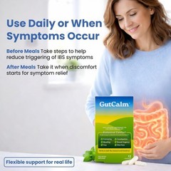 GutCalm IBS Relief Peppermint Oil Capsules Bloating Gas Constipation Comfort