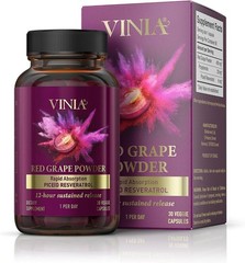 12|Hour VINIA Sustained Piceid Nitric and Resveratrol Oxide Supplement 60 Caps.