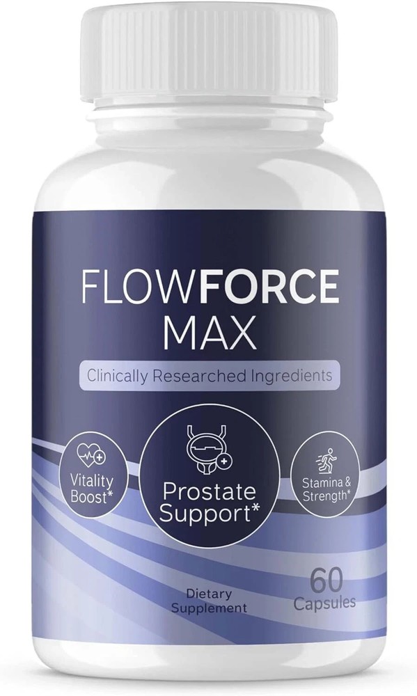 Flow Force Max – Vegan, Male Vitality Supplement Pills-60 Caps Free Ship