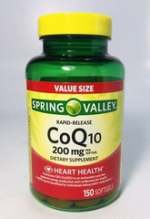 Spring Valley CoQ10 Rapid Release Softgels, 200 Mg 150 Ct Exp. 06/2028