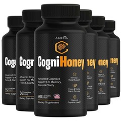 (6 Pack) CogniHoney Advanced Capsules, Cogni Honey Supplement Capsules
