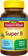 Nature Made Super B Complex Energy Metabolism Support Vitamins 60 Softgels