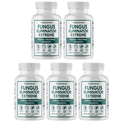 Fungus Eliminator Extreme Pills, Nail Fungus & Skin Health Support – 5 Bottles