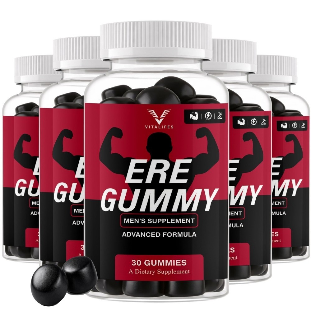 (5 Pack) Ere Gummy Male Performance Gummies, Ere Gumy Supplement (150 Gummies)