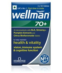 Wellman Multivitamins For 70 Plus Age Person – 30 Tablets Free Shipping