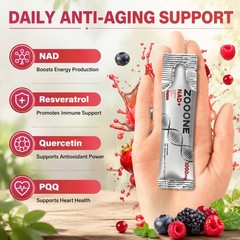 ZOOONE 1000mg NAD+ Berry Drink Mix 30 Pack Anti-Aging Energy Focus Support