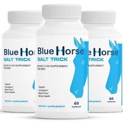 ( 3 Pack ) Blue Horse Salt Trick – Our Best Blood Flow Supplement for Men
