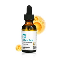 California Gold Nutrition Folinic Acid Alcohol-Free Liquid 1 FL Oz (30 mL)`