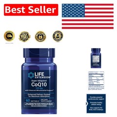 60 Softgels of Super Ubiquinol CoQ10 for Optimal Heart Health & Cellular Energy