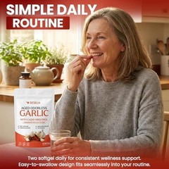 2 X Resilia Garlic Extract 600mg Softgels (60 Count) – Odorless Aged Garlic Ext