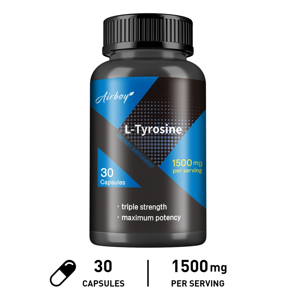 L-Tyrosine 1500mg – Brain Health Memory & Cognitive Support, Alertness, Non-GMO