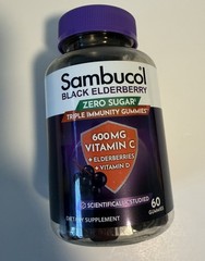 Sambucol Black Elderberry Zero Sugar Triple Immunity Gummies – Black Elderberry