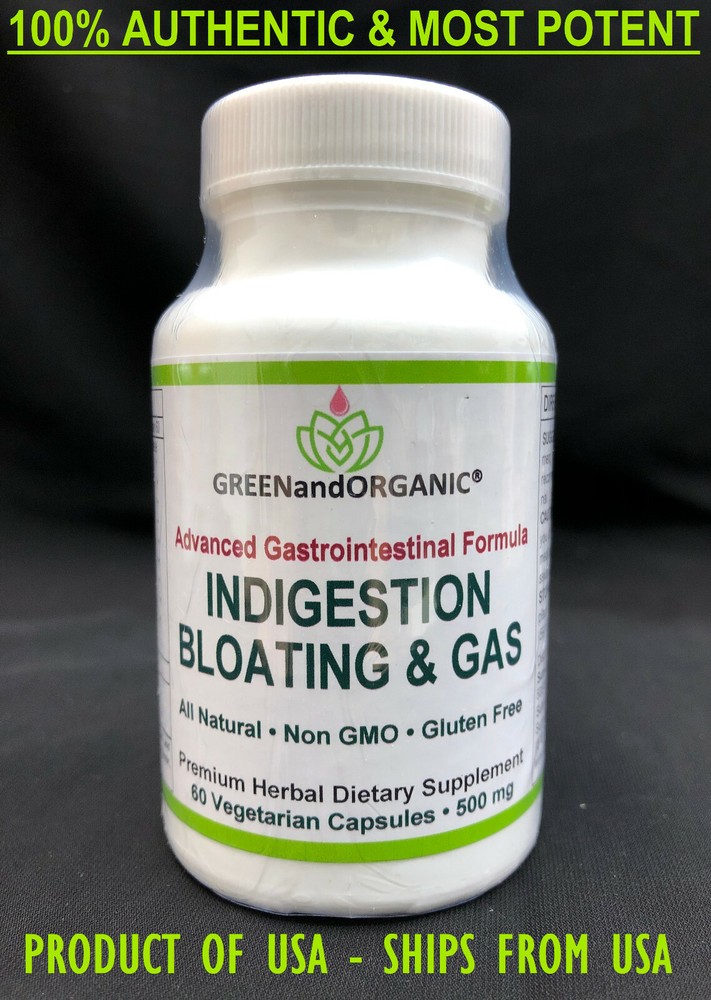BLOATING GASTROINTESTINAL INDIGESTION CONSTIPATION GAS Herbal VEGETARIAN CAPSULE