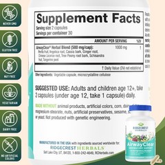 Ridgecrest Herbals AirwayClear, Lung Health and Breathing Support Supplements…
