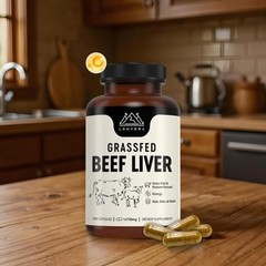 Fed Grass Beef Liver Capsules Dessicated Liver Supplement 120 Tablets