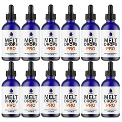Melt Drops Pro – Fat Burning Support Formula, Weight Loss Supplement- 12 Bottles