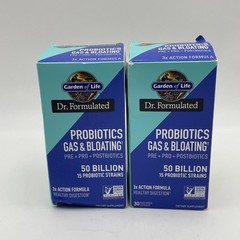2X Garden of Life Dr. Formulated Probiotic Gas & Bloating 30 Cap Exp 06/26