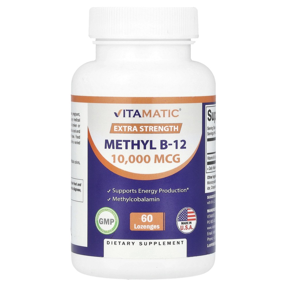 Methyl B-12, Extra Strength, 10,000 MCG, 60 Lozenges