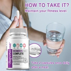 Women’s 50+ Complete – Supports Bone, Brain, Eye, Heart Health,Vitamins/Minerals